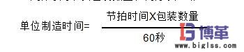 单位制造时间计算公式 单位制造时间计算公式