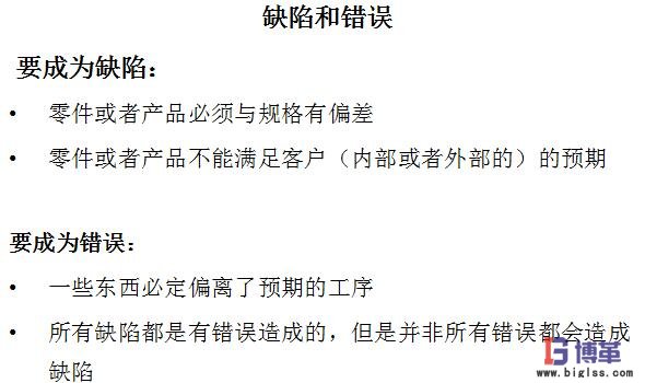 缺陷和错误的不同 缺陷和错误的不同