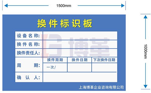 换件标识板