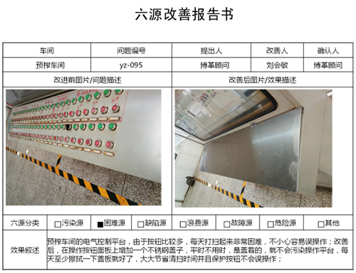 六源改善报告书